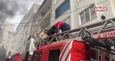 Esenyurt’ta 5 katlı binada yangın! Mahsur kalan vatandaşları kurtarma çalışmaları sürüyor | Video