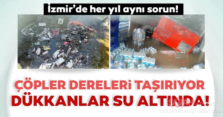 İzmir’de her yıl aynı sorun! Karabağlar esnafının taşkın endişesi
