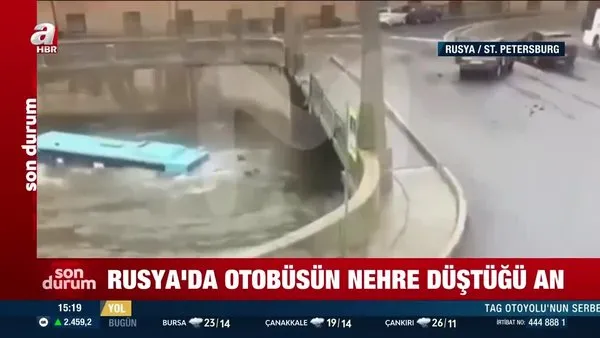 Rusya'da otobüs nehre düştü! Ölü ve yaralılar var | Video
