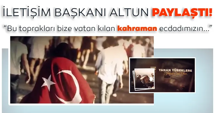 İletişim Başkanı Altun, Başkan Erdoğan’ın seslendirdiği videoyu paylaştı