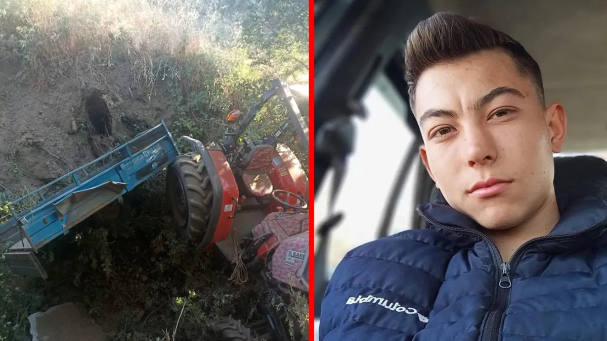 Manisa'nın Alaşehir ilçesinde park halindeki traktörün hareket etmesi üzerine durdurmaya çalışırken 100 metrelik uçuruma yuvarlanan traktörden savrulan 18 yaşındaki genç ağır yaralandı.