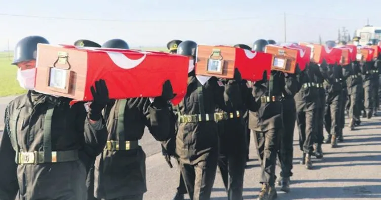 14 şehit daha huzura kavuştu