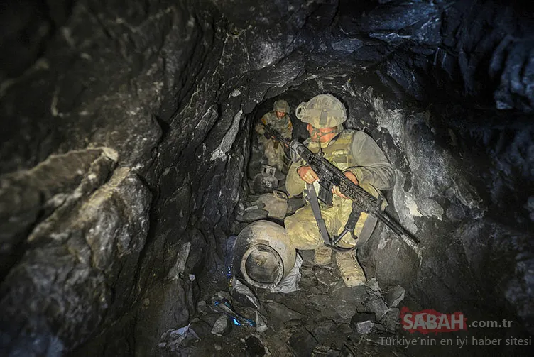 Komandolar teröristlerin inlerine girdi
