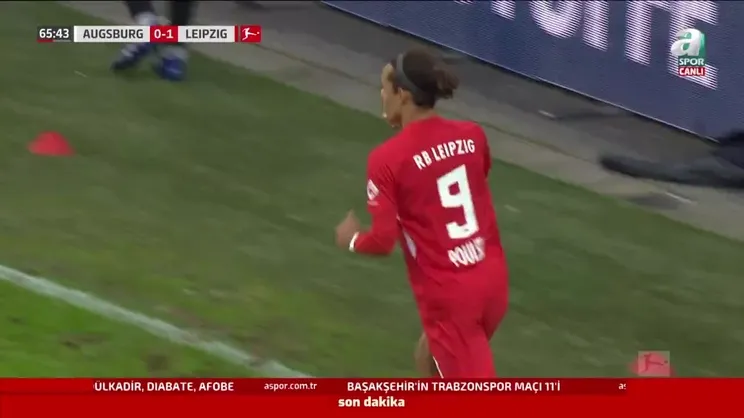 GOL | Augsburg 0-2 RB Leipzig