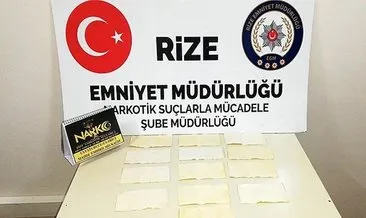 Kağıda emdirilmiş 10 bin kullanımlık bonzai ile yakalandı #rize