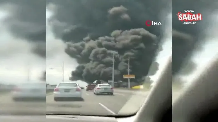 Meksika’da fabrikada patlama sonucu yangın çıktı | Video