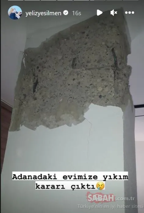 Yeliz Yeşilmen Adana’daki yıkım kararı alınan evini paylaştı Hayat böyle hiçbir şey bize ait değil