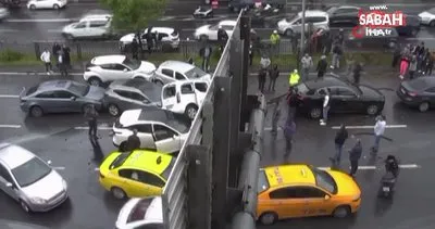 Beşiktaş’ta zincirleme kaza! Çok sayıda araç birbirine girdi | Video