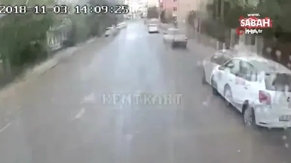 Ehliyetsiz sürücü böyle kaza yaptı