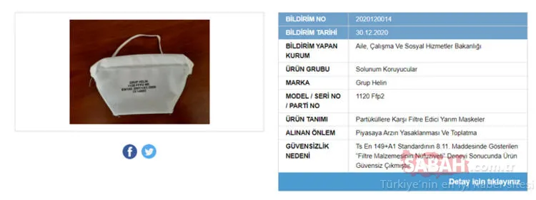 Bakanlık tek tek ifşa etti! İşte güvensiz çıkan maskeler ve markaları