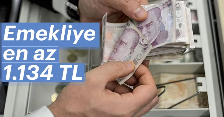 Emekliye en az 1.134 TL