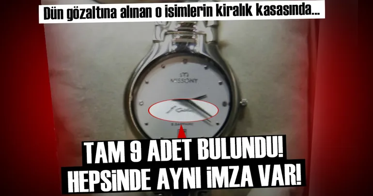 Tam 9 adet bulundu! Hepsinden aynı imza var!