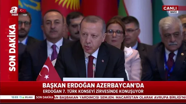 Başkan Erdoğan'dan Azerbaycan'da önemli açıklamalar