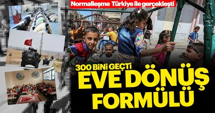 Türkiye ile özgürleşen Suriye kentlerinde 300 binden fazla EVE DÖNÜŞ yaşandı