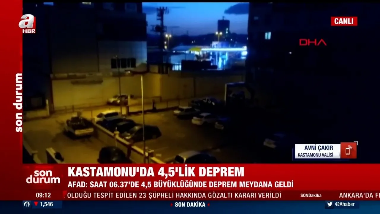 son dakika kastamonu da 4 5 lik deprem vali cakir dan canli yayinda deprem aciklamasi video videosunu izle son dakika haberleri