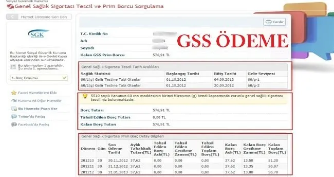 gss prim borcu sorgulama nasil yapilir