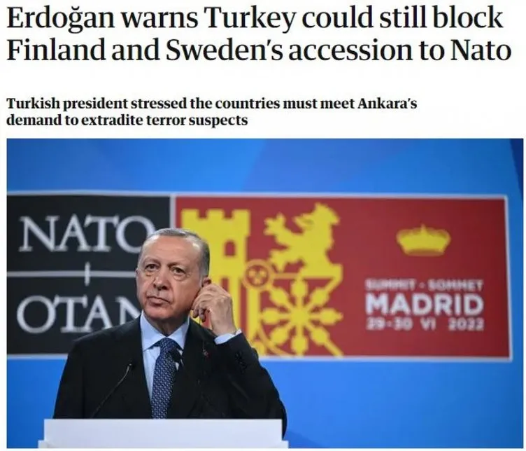 Başkan Erdoğan’ın sözleri dünya basınında! İsveç ve Finlandiya’ya son uyarı...