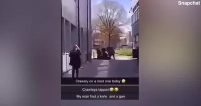 İngiltere’de saldırganın üzerine atlayarak silahını alan kahraman öğretmen kamerada