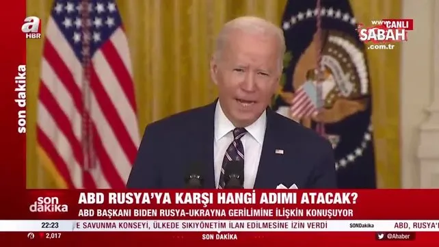 Son dakika: Putin'in kararı sonrası ABD Başkanı Joe Biden'dan önemli açıklamalar: Rusya'ya yaptırımlarımız artacak | Video