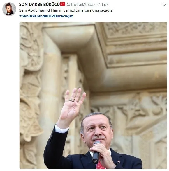 Cumhurbaşkanı Erdoğan'a dev destek! Senin yanında dik duracağız