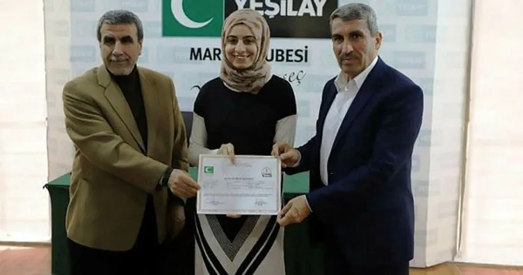 Yeşilay bilgisayar kursu katılımcılarına sertifikaları verildi