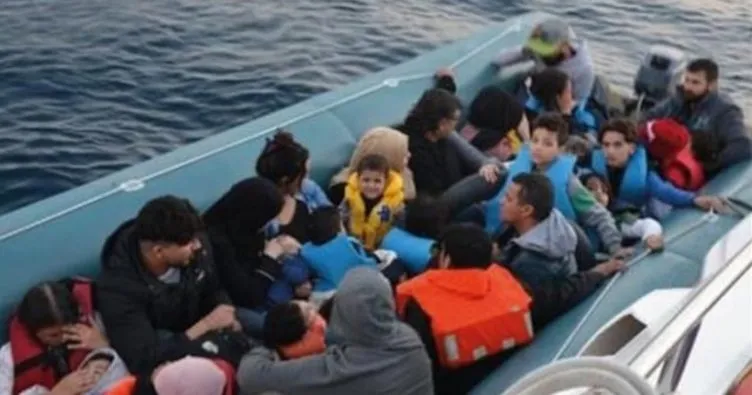 Sürüklenen bottaki 43 düzensiz göçmen kurtarıldı