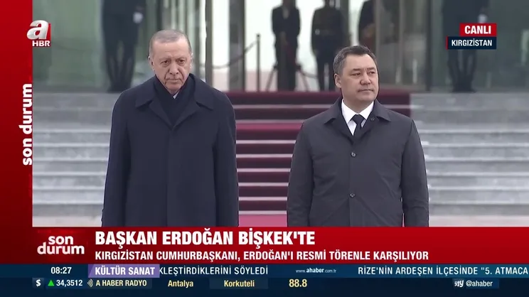 Cumhurbaşkanı Erdoğan Bişkek'te