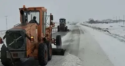 Kara yolları ekiplerinin karla mücadelesi sürüyor #igdir