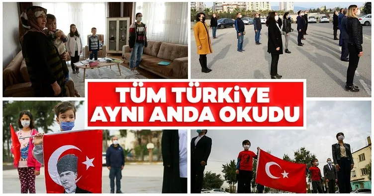 Son dakika: Bakan Selçuk çağrıda bulunmuştu! Tüm Türkiye’de İstiklal Marşı okunuyor