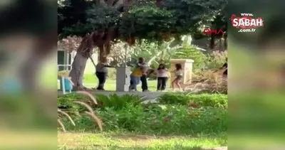 Adana’da kadınların saç saça kavgası kamerada | Video