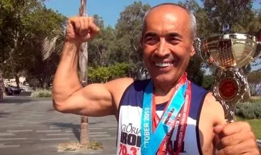 72 yaşındaki demir adam Ali Bıdı şampiyonadan şampiyonaya koşuyor
