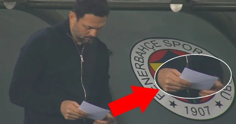 Son dakika: Erol Bulut’un elindeki kağıt olay olmuştu... Gerçek ortaya çıktı! Galatasaray derbisinde...
