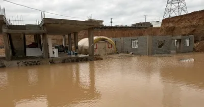 Sağanak nedeniyle dereler taştı #sirnak