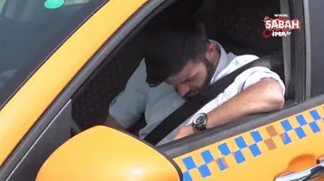 İstanbul’da kaza sonrası "sızan taksici" kamerada
