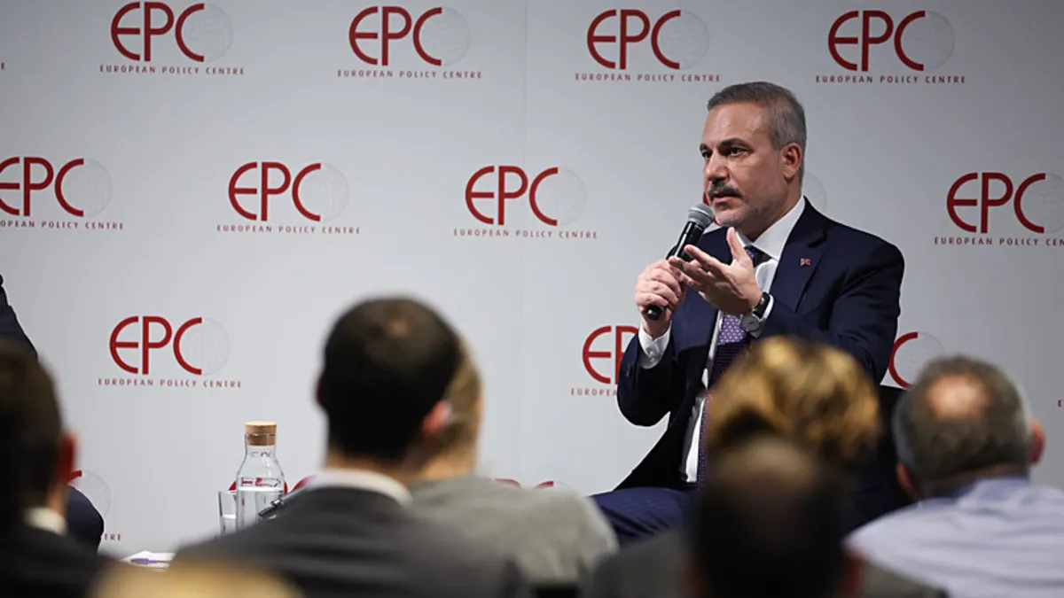 Bakan Fidan, Brüksel'de Avrupa Politika Merkezinde hitapta bulundu