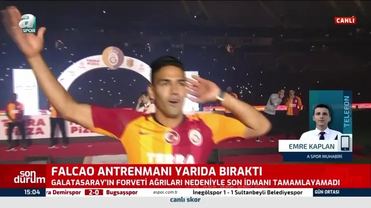 Galatasaray'da Radamel Falcao antrenmanı yarıda bıraktı
