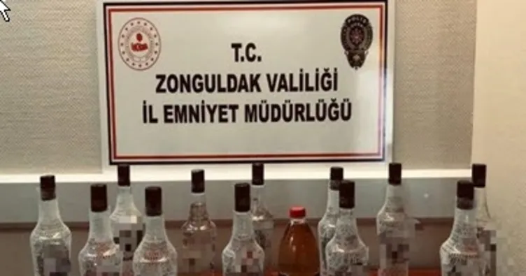 Sahte içki ve makaron yakalandı