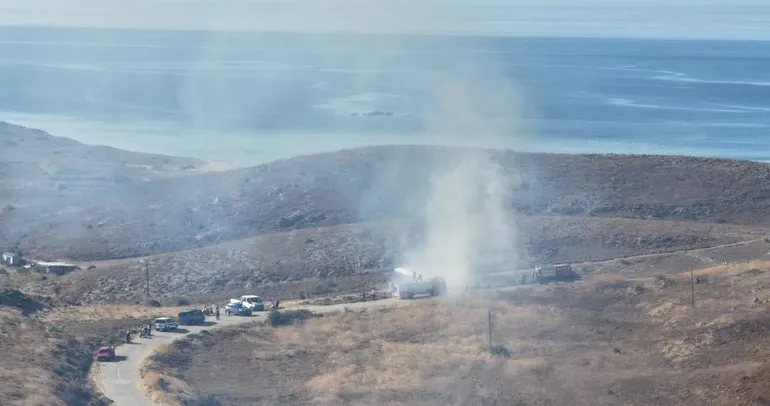 Çanakkale’de otluk alanda yangın!