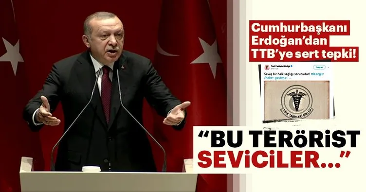 Cumhurbaşkanı Erdoğan'dan TTB'ye sert tepki