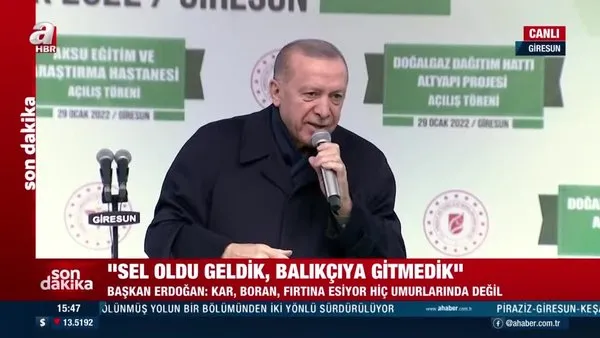 SON DAKİKA: Başkan Erdoğan'dan Giresun'da toplu açılış töreninde önemli açıklamalar