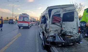 Trabzon’da dolmuş minibüs ile panelvan araç çarpıştı: 8 yaralı