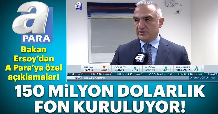 Kültür ve Turizm Bakanı Mehmet Nuri Ersoy’dan A Para’ya özel açıklamalar!