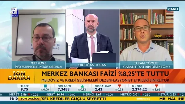 Cömert: Faiz artışına dair bir sinyal görmüyorum