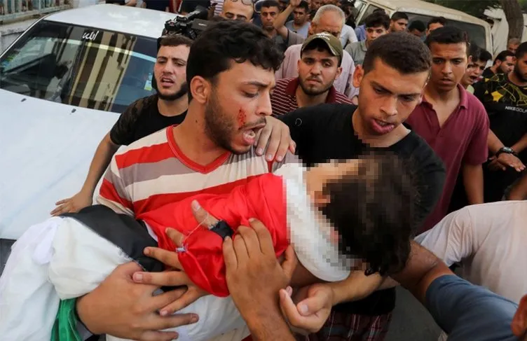 İsrail zulmünde yürek burkan görüntüler! Gazze Şeridi’nde saldırılar bitmiyor