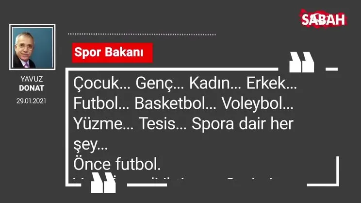 Yavuz Donat | Spor Bakanı