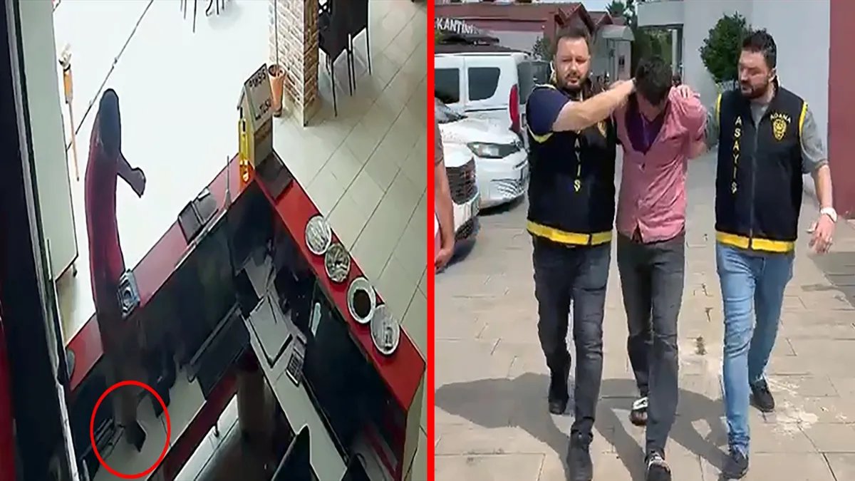 Adana'da tuvalet bahanesiyle girdiği restorandan cep telefonu çalan hırsız tutuklandı! Adana'da tuvalet bahanesiyle girdiği restorandan cep telefonu çalan hırsız tutuklandı!