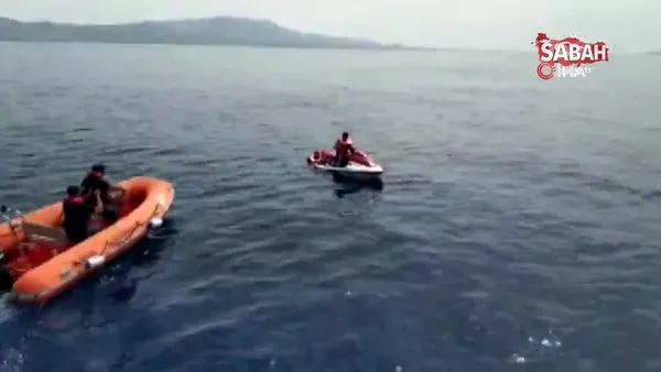 Jet ski'ye tutunarak Yunan adalarına kaçmaya çalışan Filistinli kaçaklar yakalandı