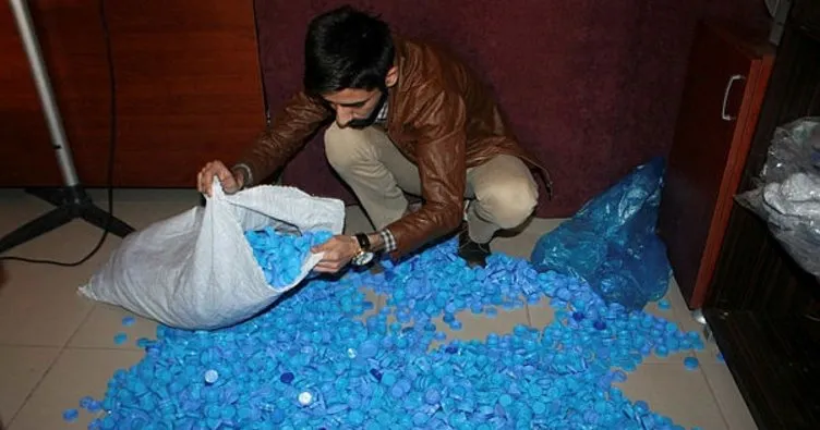 Engelli komşusu için 50 bin mavi kapak topladı