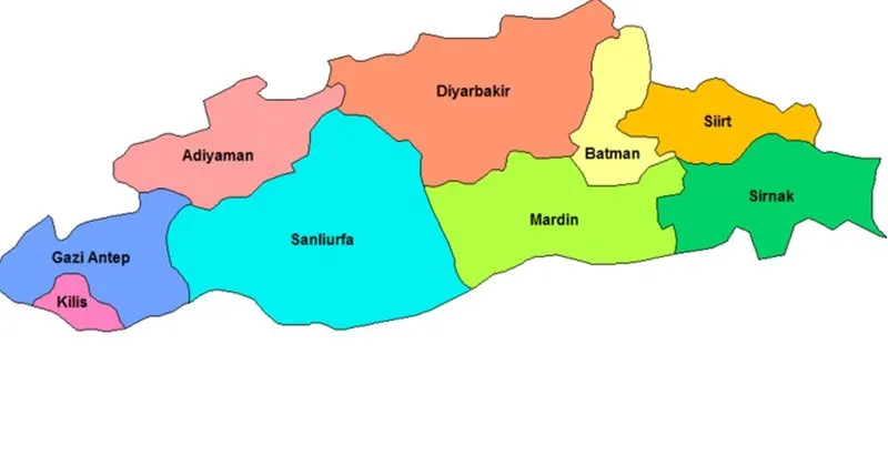 guneydogu anadolu bolgesi illeri