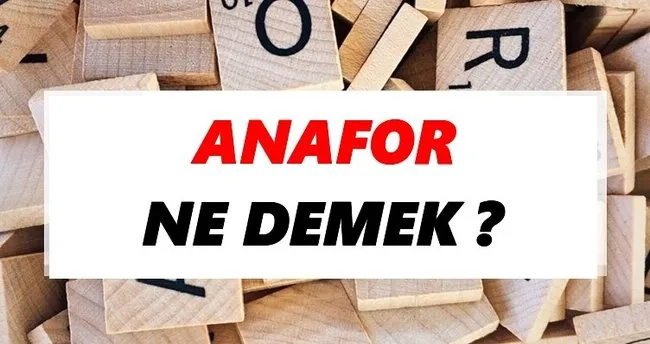Anafor Ne Demek? TDK’ya Göre Anafor Sözlük Anlamı Nedir?